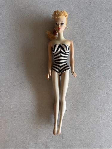 1959 Mattel Barbie #3 Ponytail Blonde Ponytail Doll B&W
