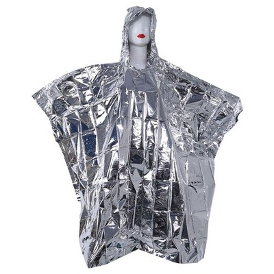 Multi-functional Foil Poncho Raincoat Waterproof Outdoor Survive Rescue Blanket