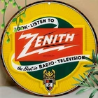 Vintage Zenth Retro Radio TV Broadcast Tin Metal Signs Home Décor 8x8