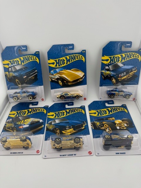 Hot Wheels 58th Anniversary Set Of 6 Gold Corvette Chase | eBay
