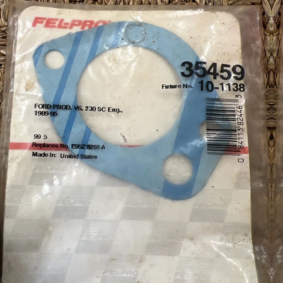 Conjunto de carcasa de termostato Ford Torino 1970 C8OE-8592-A fabricante original con 35459 Fel-Pro Foto 3 de 4