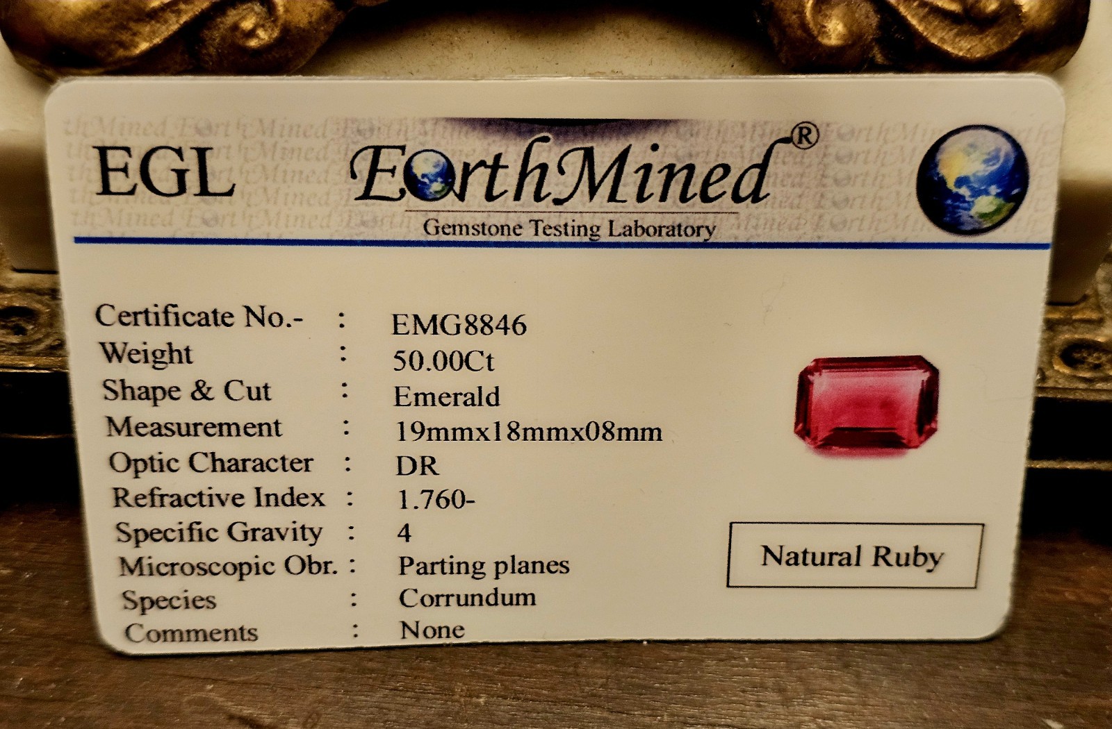 Ruby Emerald Cut 12x16mm Sami Mount Ring Sterling… - image 6