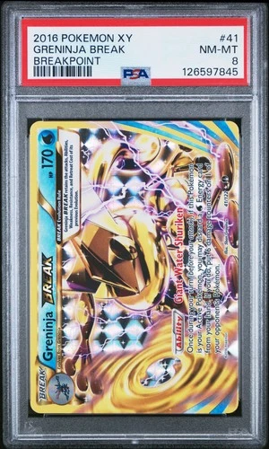 PSA 8 2016 Pokemon Xy Breakpoint #41 Greninja Break