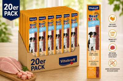 Vitakraft Beef Stick  Low Fat mit Pute   20er Pack (20 × 12 g = 240 g)