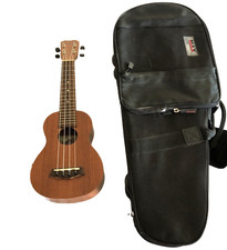 Very Nice Islander MS-4 Handcrafted Soprano Ukulele Satin Natural  Carry Case