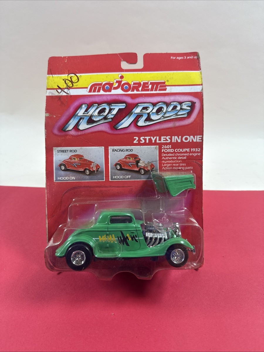 Majorette Hot Rods 1932 Ford Coupe 2601 Green 2 Versions Street