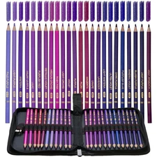 ZZWUAPT Purple Colored Pencils,Oil Based Wooden 1 Count (Pack of 1), 