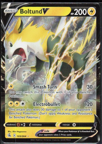 Boltund V 103/264 Holofoil Ultra Rare SWSH08: Fusion Strike NM Pokemon