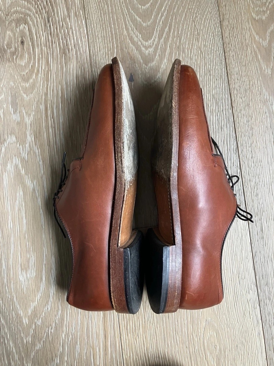 Allen Edmonds Men\'s 9.5 D Delray Split Toe Derby Cognac Leather Dress Shoe Allen Edmonds Delray Men main image 2