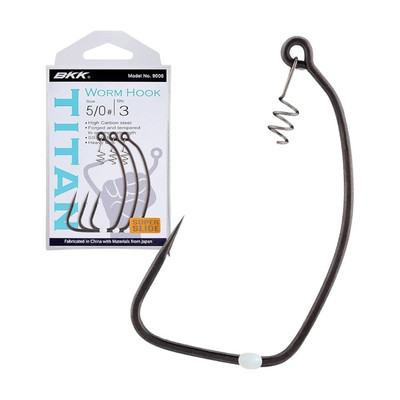 BKK Haken Titan Worm Offset Secure Soft Plastic Rig Angeln Angelzubehör