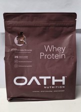 Oath Nutrition Chocolate Brownie Whey Protein 2 lb | 25 Servings | EXP -07/16/20 14.49 per gallon