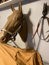 silver covered used western Show Halter full size show tack