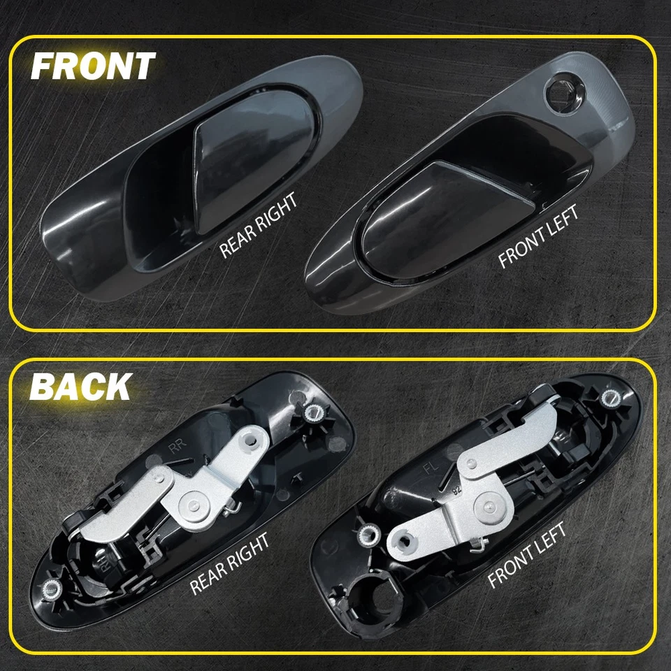 Exterior Door Handle For 1992-1995 Honda Civic 1993-97 Civic del Sol Rear Front - Image 4 of 4