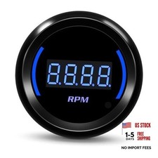 2" 52mm 0-9000 RPM Gauge Blue Digital Tacho Meter for 12V Universal Tachometer