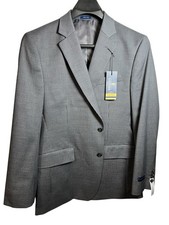 Stafford NWT Signature Sport Coat size 42 Navy/Gray Houndstooth w/Pockets