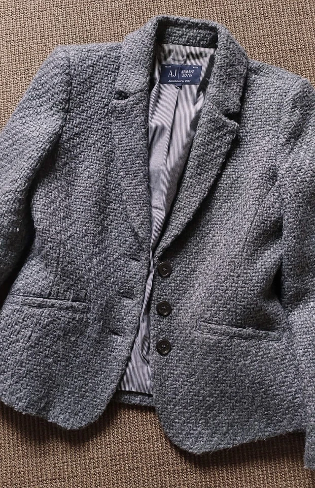 Blazer femme ARMANI gris lainage - Photo 1/3