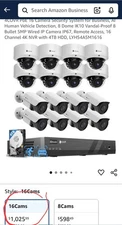 16 security camera, high capacity recorder, product is new,  just open box