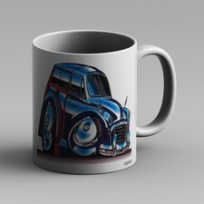 Kartoons  Car Mug Morris TRAVELLER Blue / Wood Trim -89