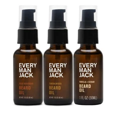 Beard Oil Gift Set for Men – Full Size 3-pack - Sandalwood, Vanilla + Cedar  ...