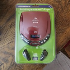 Durabrand CD-50 Portable CD Player Red Tested Works Discman Style 1-Bit DAC Y2K
