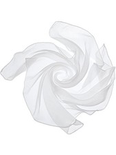 Chiffon Scarf Women Square Handkerchief Lightweight Satin Ribbon Chiffon White