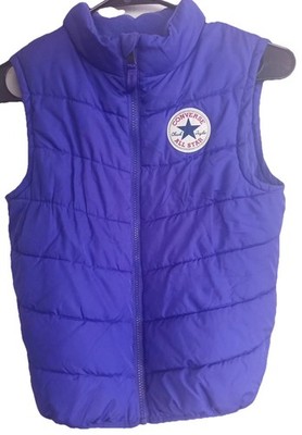 Converse All Star Chuck Taylor Puffer Vest Jacket Purple Girls Y Sz M(10-12)