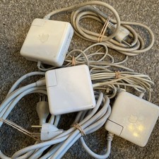 Lot of 3 Genuine MacBook Pro MagSafe 2 AC Power Adapters  A1435 A1222 A1184 