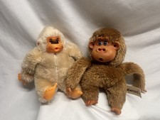Vtg Russ Berrie Baby Gonga Gorilla Monkey Plush Brown Lot W White Unbranded