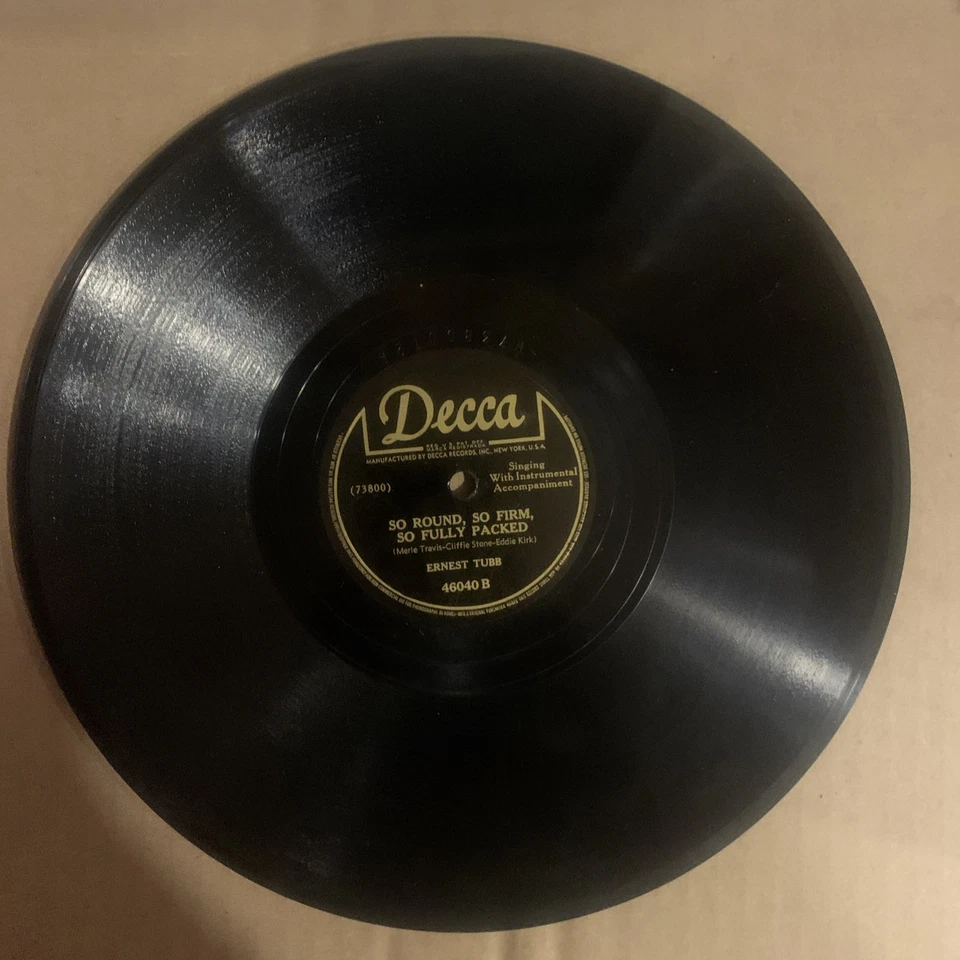 Ernest Tubb, 78 rpm, V+, Don't Look Now, Decca 46040 - Image 2 of 2