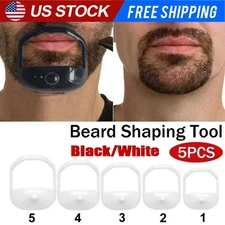 5 Pcs Shaving Template Shaper Men Mustache Styling Goatee Beard Stencil Tool 