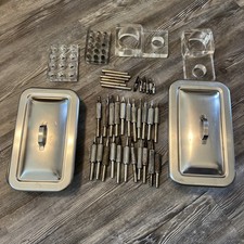 Vintage Lot Of 22 Tattoo Machine grips Stainless Steel Extras In Photos