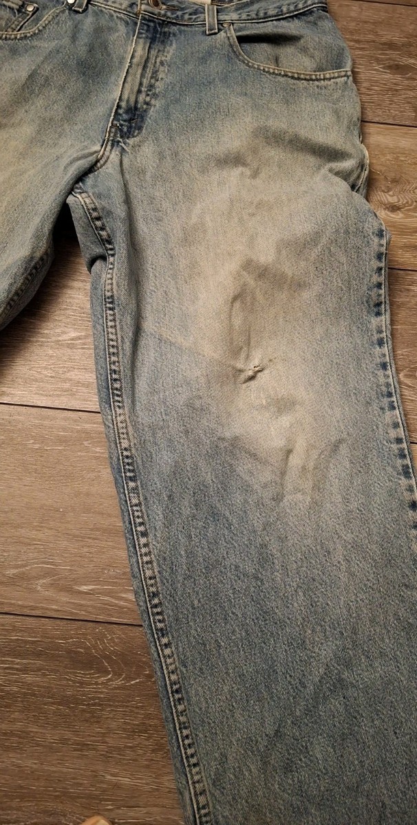 Vtg 1991 Levi's SilverTab Baggy Jeans 34x32 90s Skater Distressed