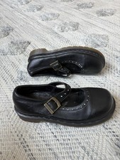 Dr Martens Vtg MIE 3A07 Black Brogue Mary Jane UK 7/USM 8/USL 9 England Vintage