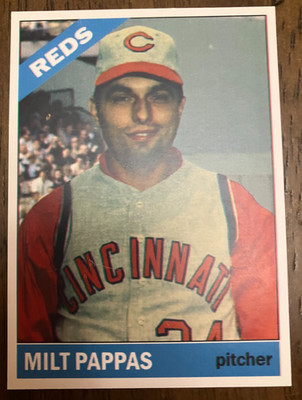 CINCINNATI REDS: Milt Pappas Custom Modern 1966 Style Art Card