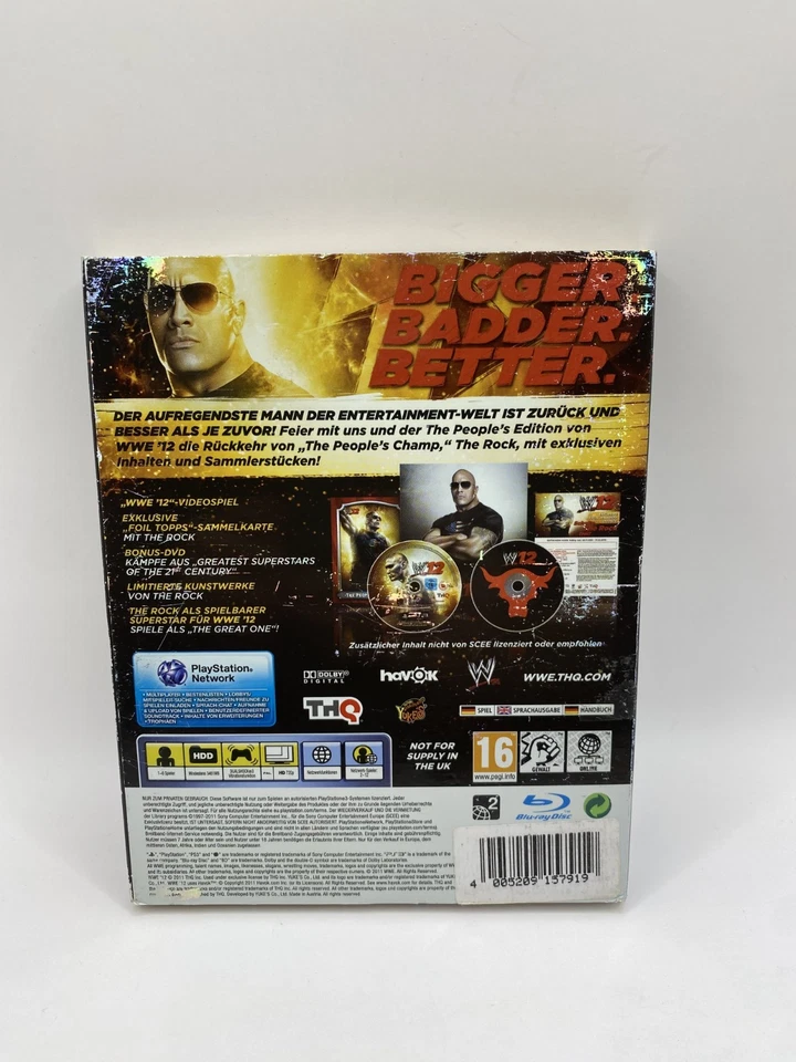 WWE 12 - The People Edition - The Rock - PAL Playstation 3 - PS3 - Selten - CIB - Bild 3 von 4