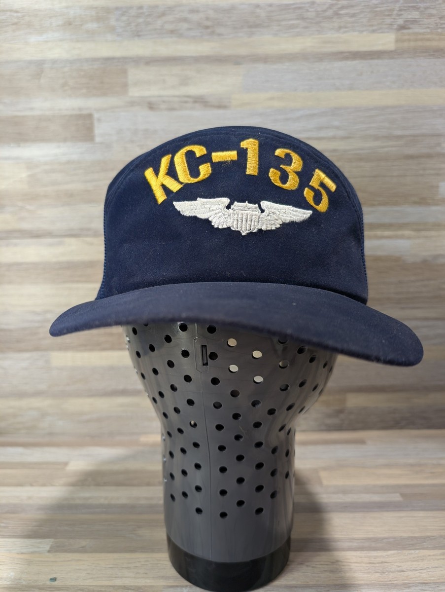 Vintage KC-135 Stratotanker USAF Pilot Wings Trucker Hat Osan