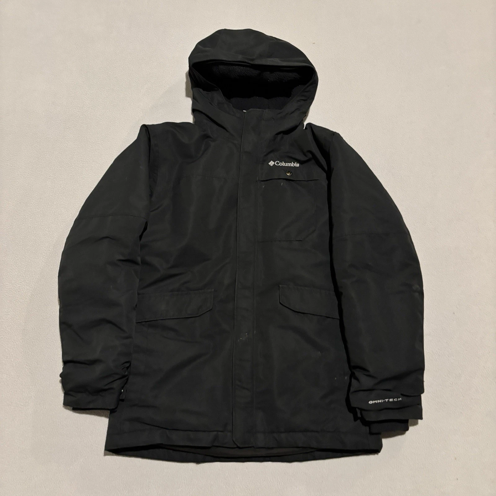 Columbia Nordic Strider Winter Parka Jacket Boys Large Black Outdoor Winter