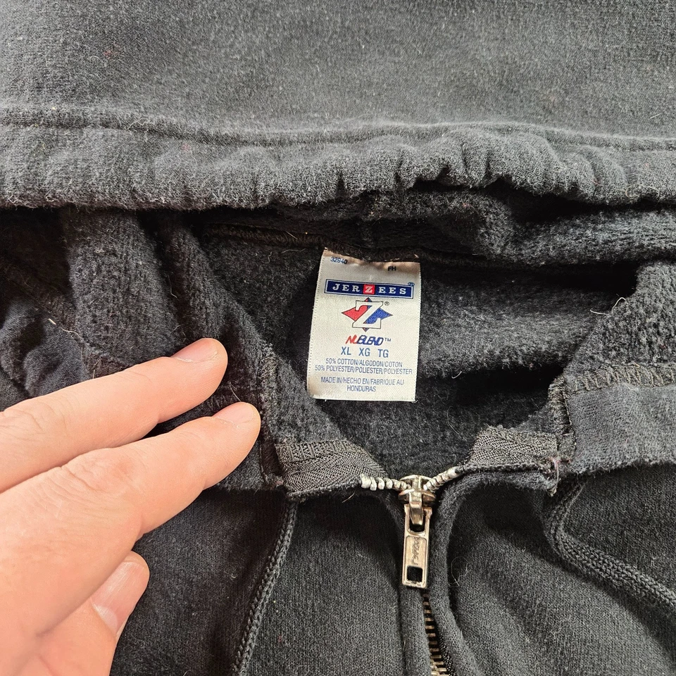 Vintage Wild As The Wind Women's Biker Zip Up Hoodie Flames Y2K Size XL - Image 4 of 4