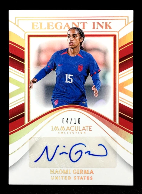 Naomi Girma 2023-24 Immaculate Soccer ELEGANT INK Gold /10 Autograph USWNT Auto