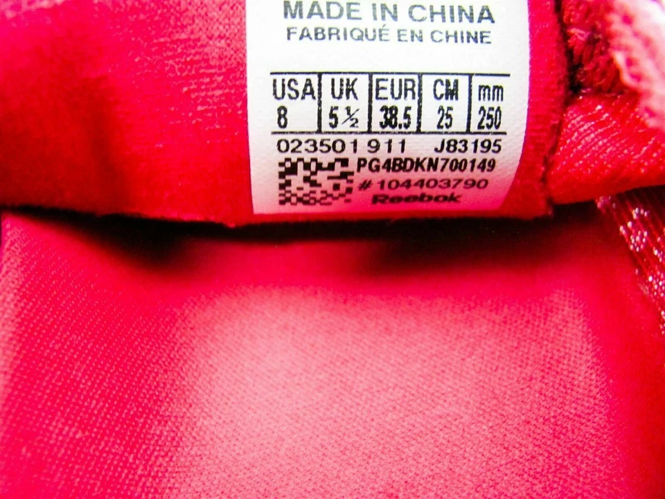 Reebok Womens Shoes Classic Realflex Size 8M Red Sneaker Running Pre Owned qp - Image 3 of 4