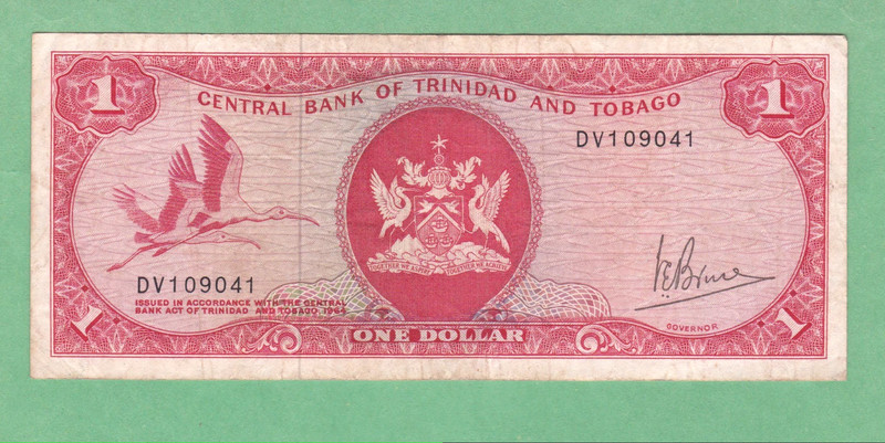 Trinidad and Tobago 1 Dollar Note  P-30a  FINE