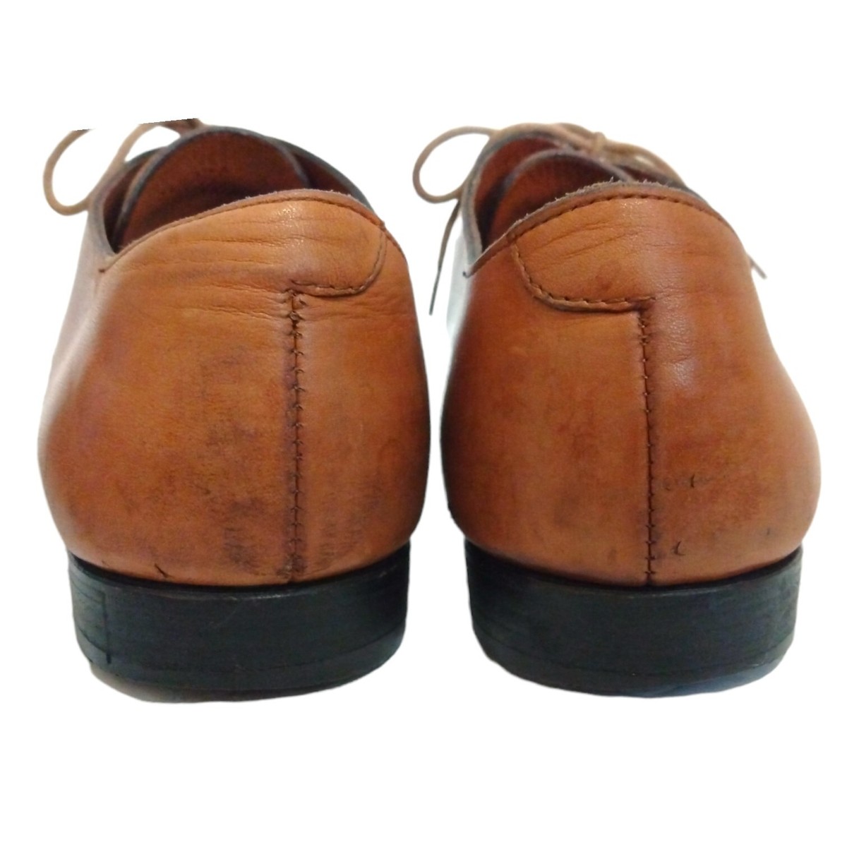 YSL Yves Saint Laurent Men’s Derby Leather Dress Shoes Yves Saint Laurent Mens Brown Leather Lace Derby Dress Shoes  main image 2
