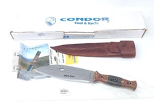 Condor Primitive Bush Knife 8" Micarta Handle Leather Sheath 63802 CTK242-8HC