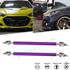 2X Purple Adjust 10" -13" Lip Front Bumper Strut Rod Fit Genesis Hyundai Kia