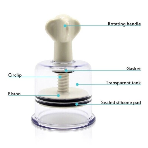 Penis Pump Vacuum Suction / Breast Suckers Pump Suction Cup Enlargement Male UK - Picture 4 of 28