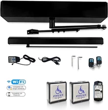 Black Color Smart WiFi Low Energy Handicap Auto Door Opener with Wireless Button