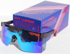 PIT VIPER The Peacekeeper Intimidator PV 2000 Sunglasses Blue/Black Shield NEW