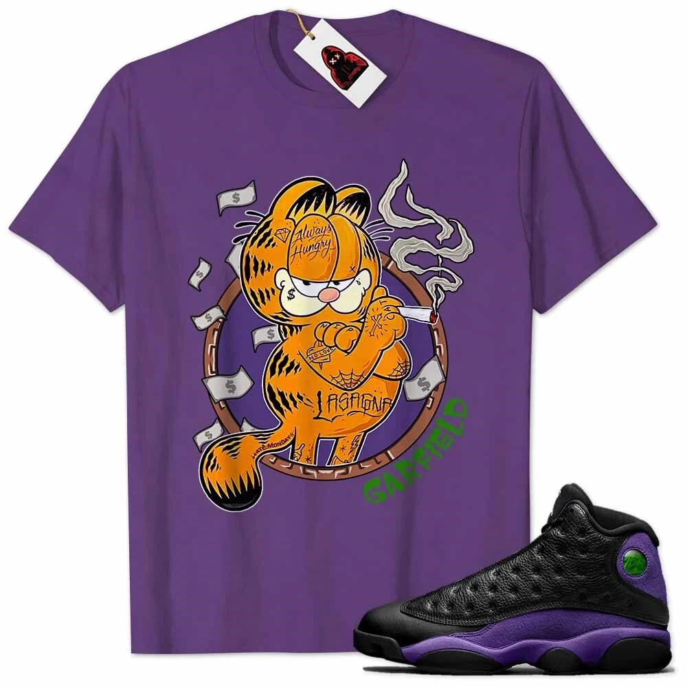 Rick Garfield Gangster Purple T-Shirt Air Jordan 13 Court Purple