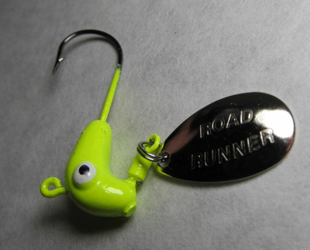 BLAKEMORE ROAD RUNNER YELLOW SPINNER JIG HEAD/FISHING LURES 1/8oz  CRAPPIE/BASS