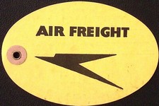 Vintage British Airways Freight Tag Label 4.5"W